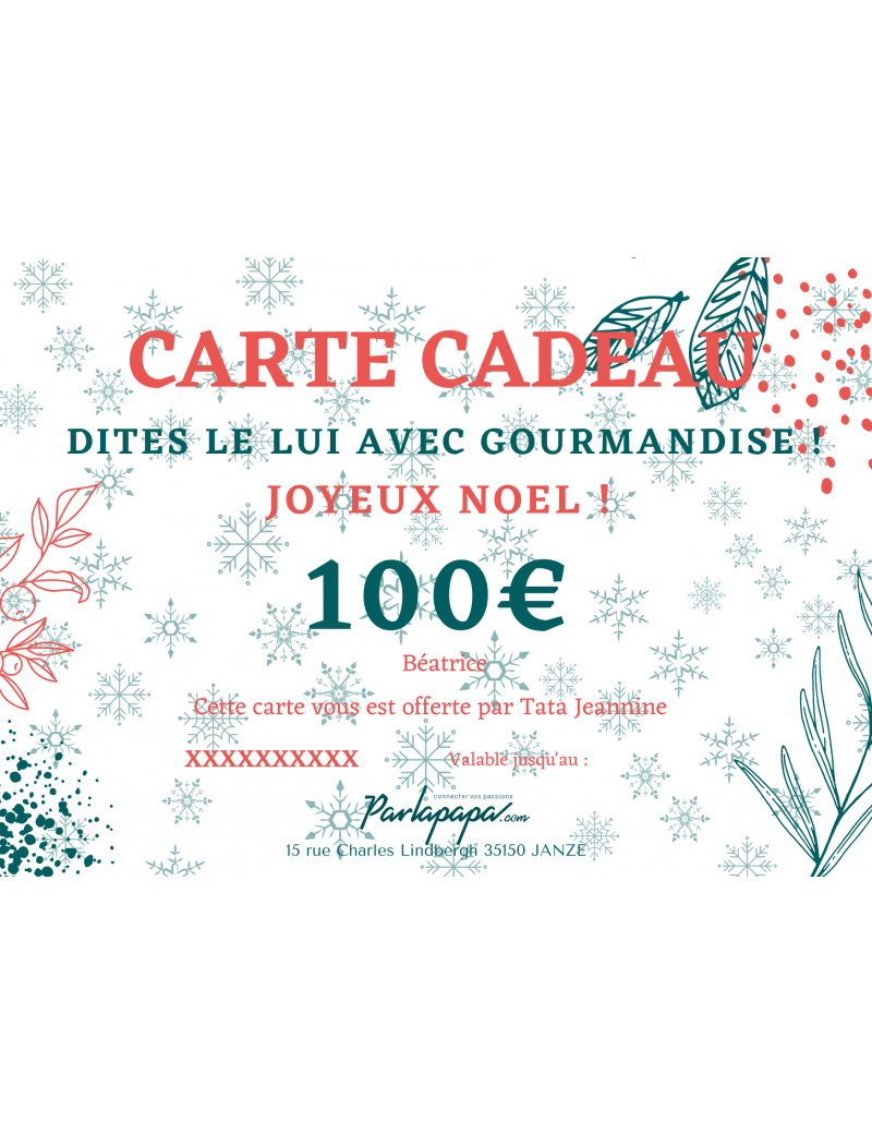 e-carte cadeau Noël 25 €