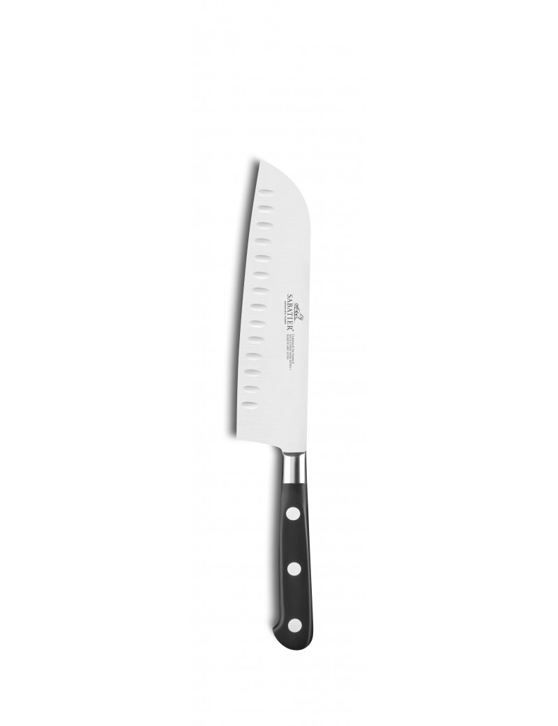 Couteau Santoku alvéolée 18 cm Ideal avec rivets inox Sabatier® - Cuisine -  Parlapapa