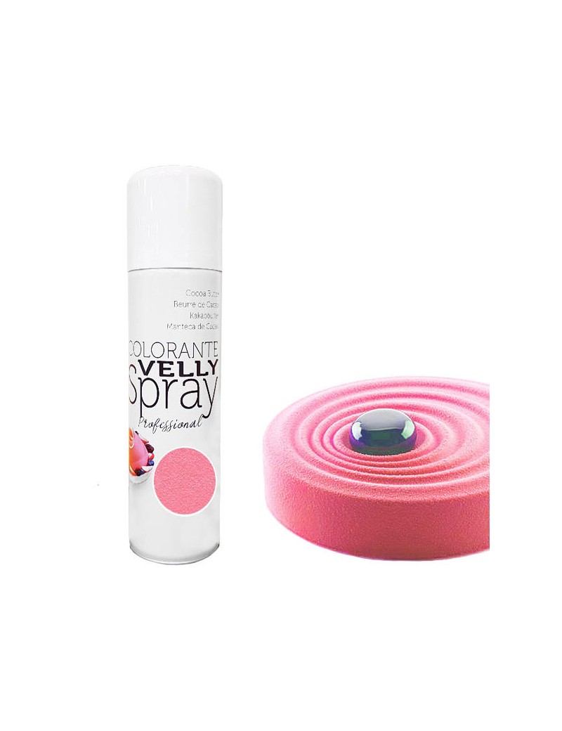 Spray Velours Rose 250 ml Colorant Alimentaire Velly Spray Pro :achat,  vente - Cuisine Addict