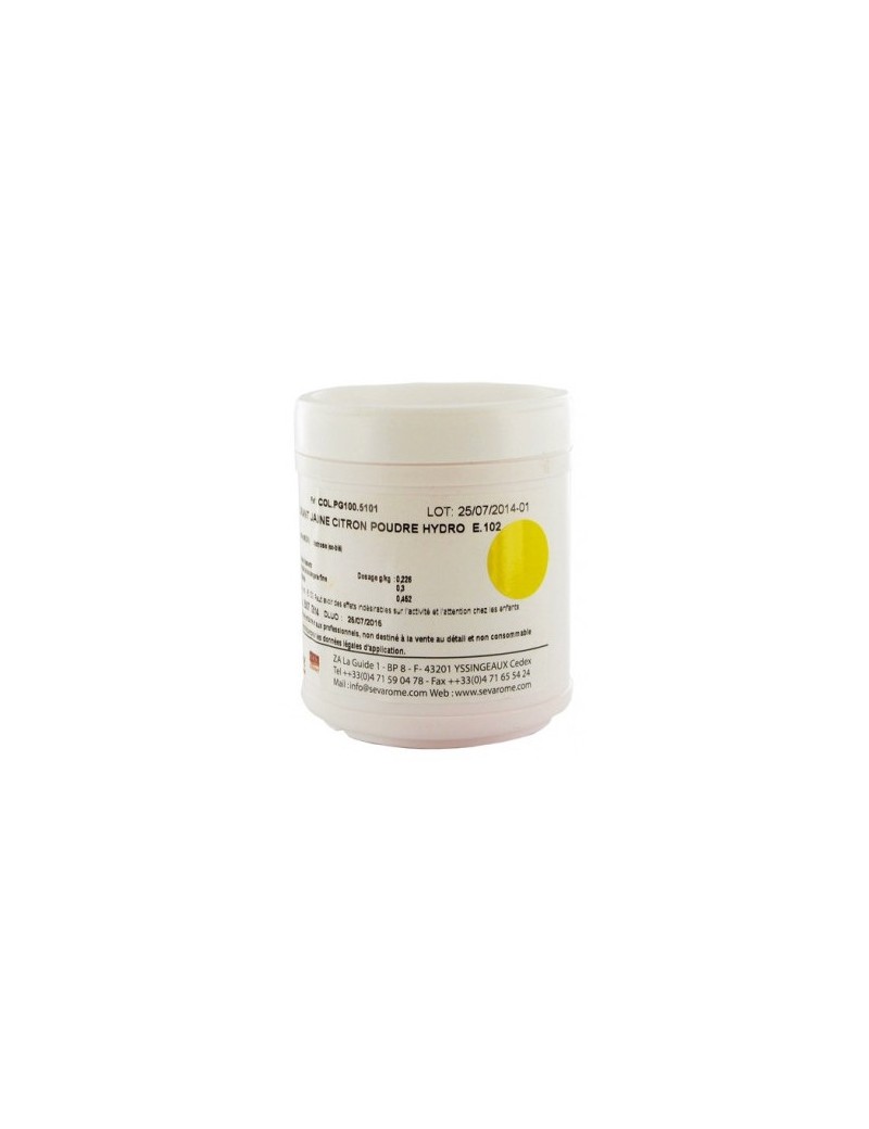 Tartrazine E102 orange poudre de colorant alimentaire hydrosoluble