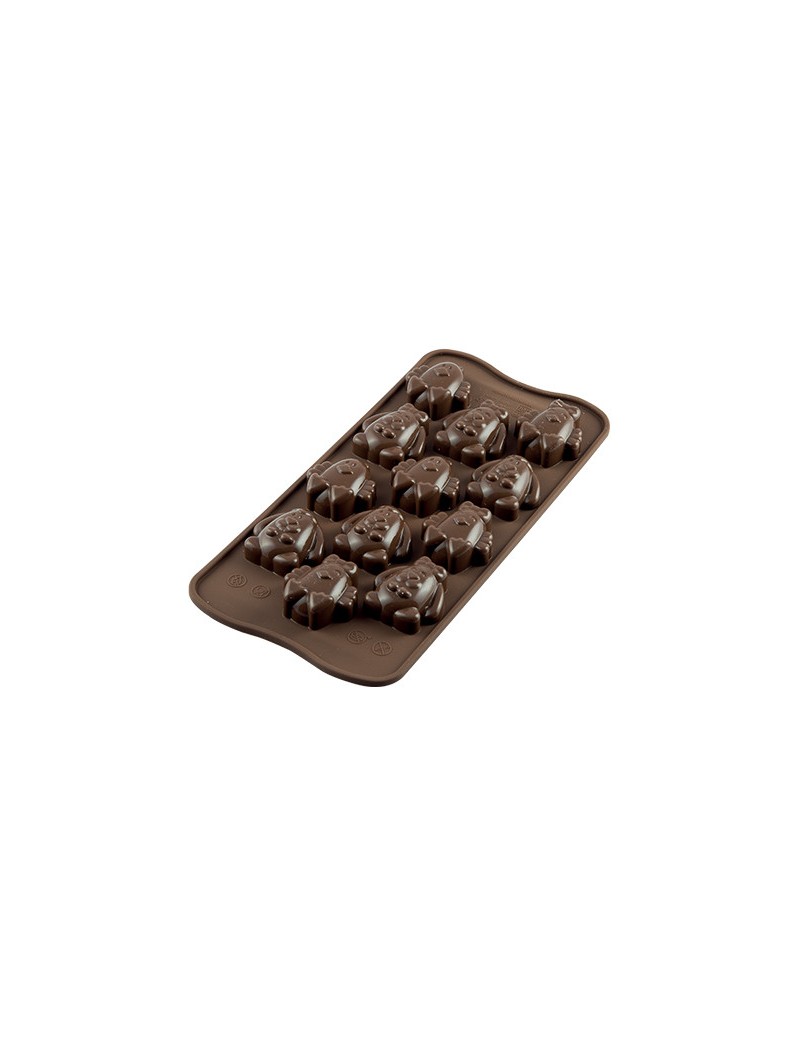 Silikomart 22.130.77.0065 SCG30 Moule pour Chocolat Thème Animaux de Pâques  12 Cavités Silicone Marron : : Cuisine et Maison